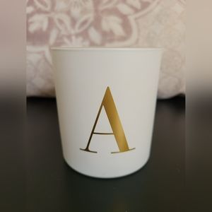 Monogram "A" Vanilla Sented Candle